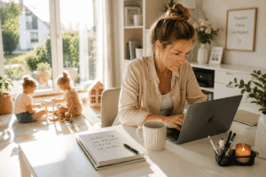 Online Business für Mamas aufbauen Wie starte ich ein Online Business? Online Business ohne Vorkenntnisse Zweites Standbein als Mama Nebenberuflich ein Online Business starten Geld online verdienen als Mama Online Business von zuhause starten Passendes Online Business finden Online Business Ideen für Anfänger Wie funktioniert ein Online Business? Online Business neben Familie Online Business ohne Startkapital Digitales Business für Einsteiger Von zuhause arbeiten als Mama Flexible Arbeit für Mütter