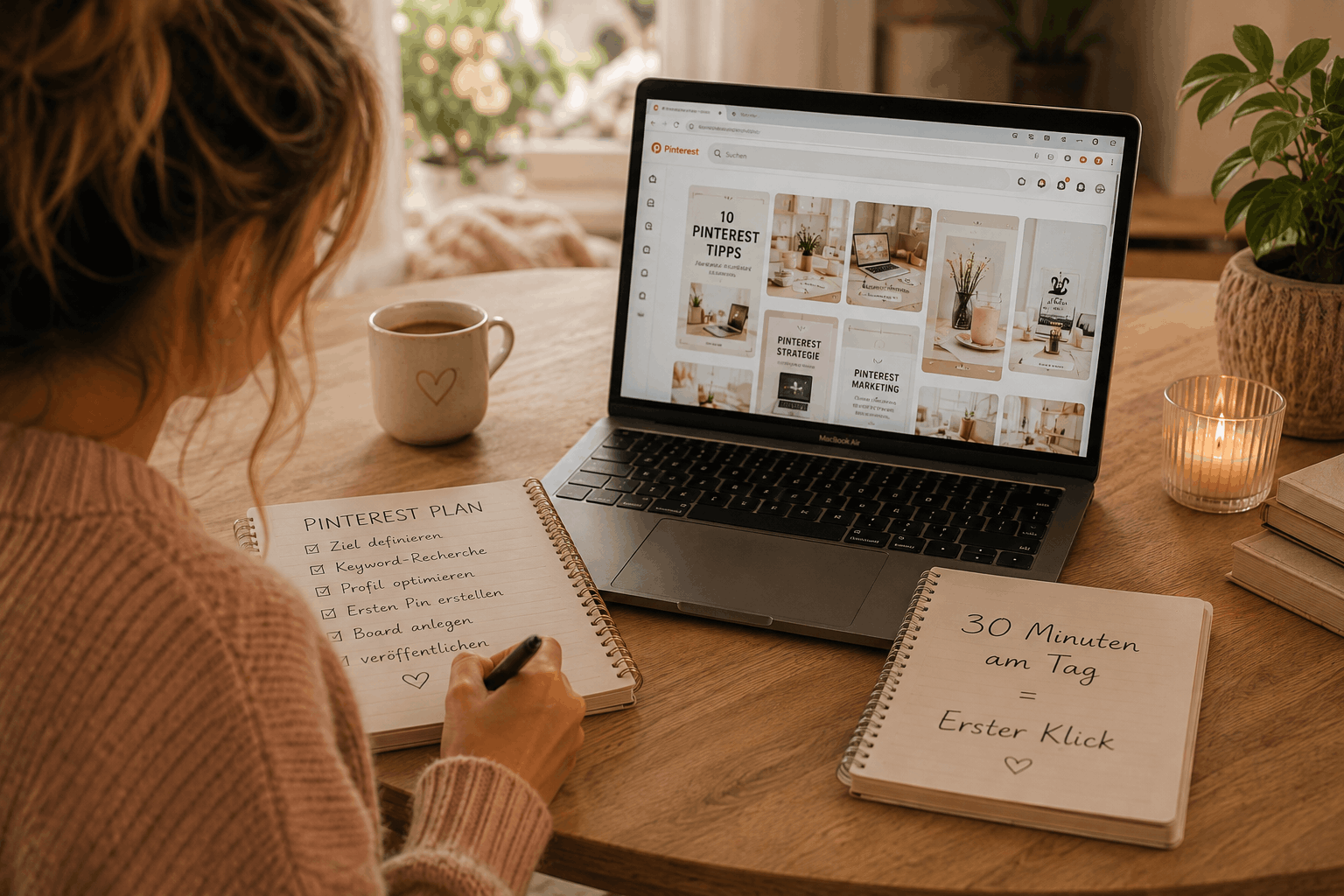 Pinterest für Anfänger: In 30 Minuten am Tag zum ersten Klick (Schritt für Schritt)